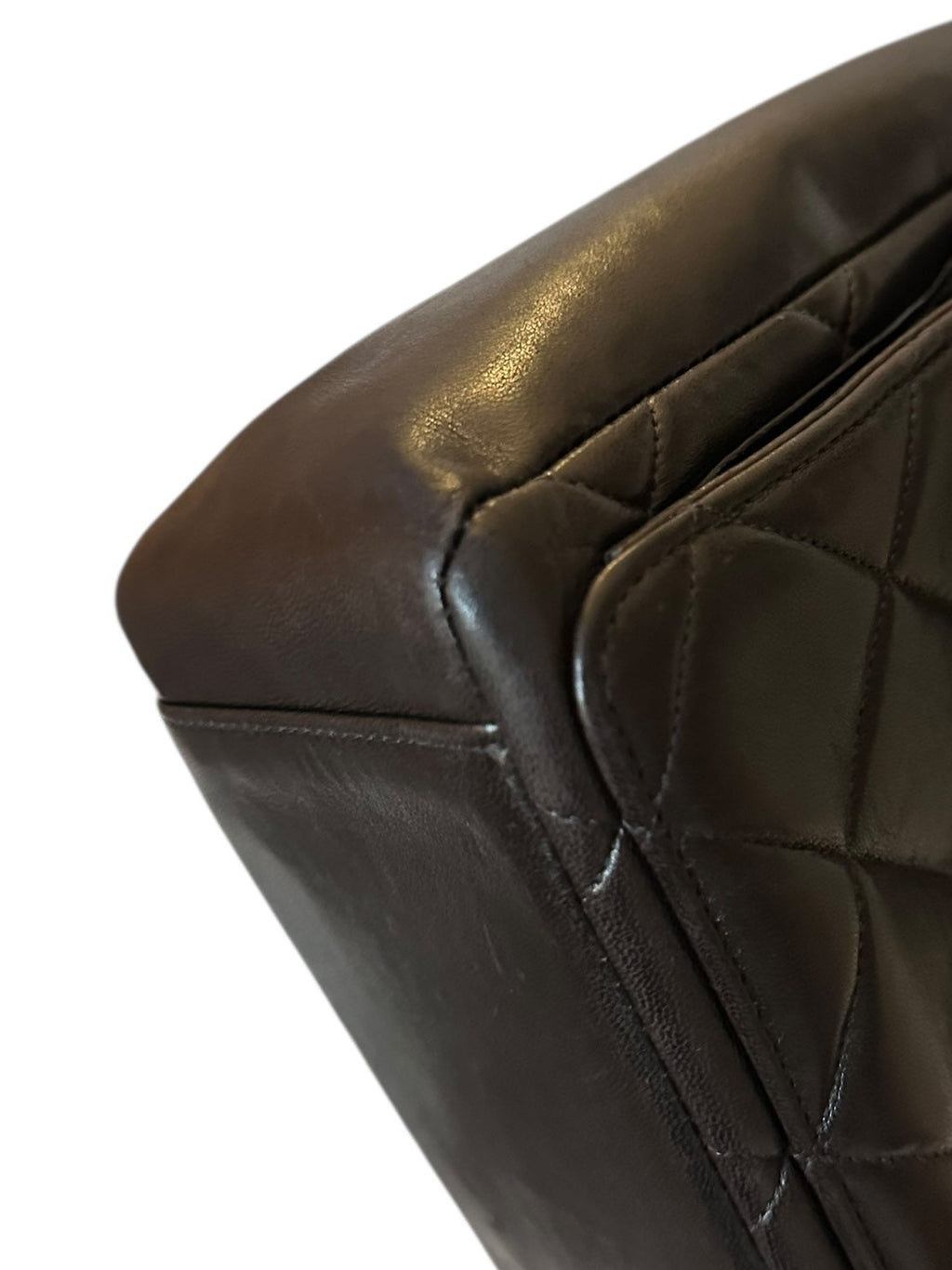 Chanel 1996-1997 Double Turnlock Shoulder Bag - Black Lambskin Leather, 24k Gold Plated Hardware