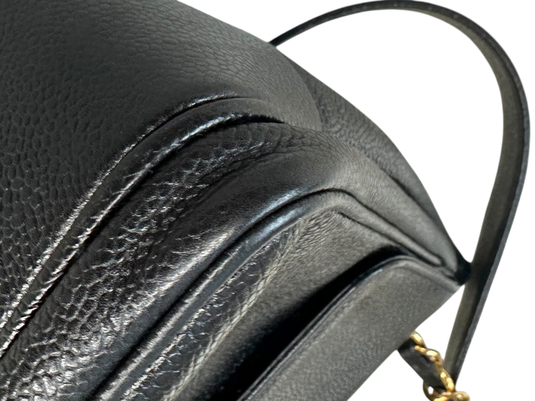 Chanel 1993 Double-Sided Turnlock Shoulder Bag - Black Caviar Leather