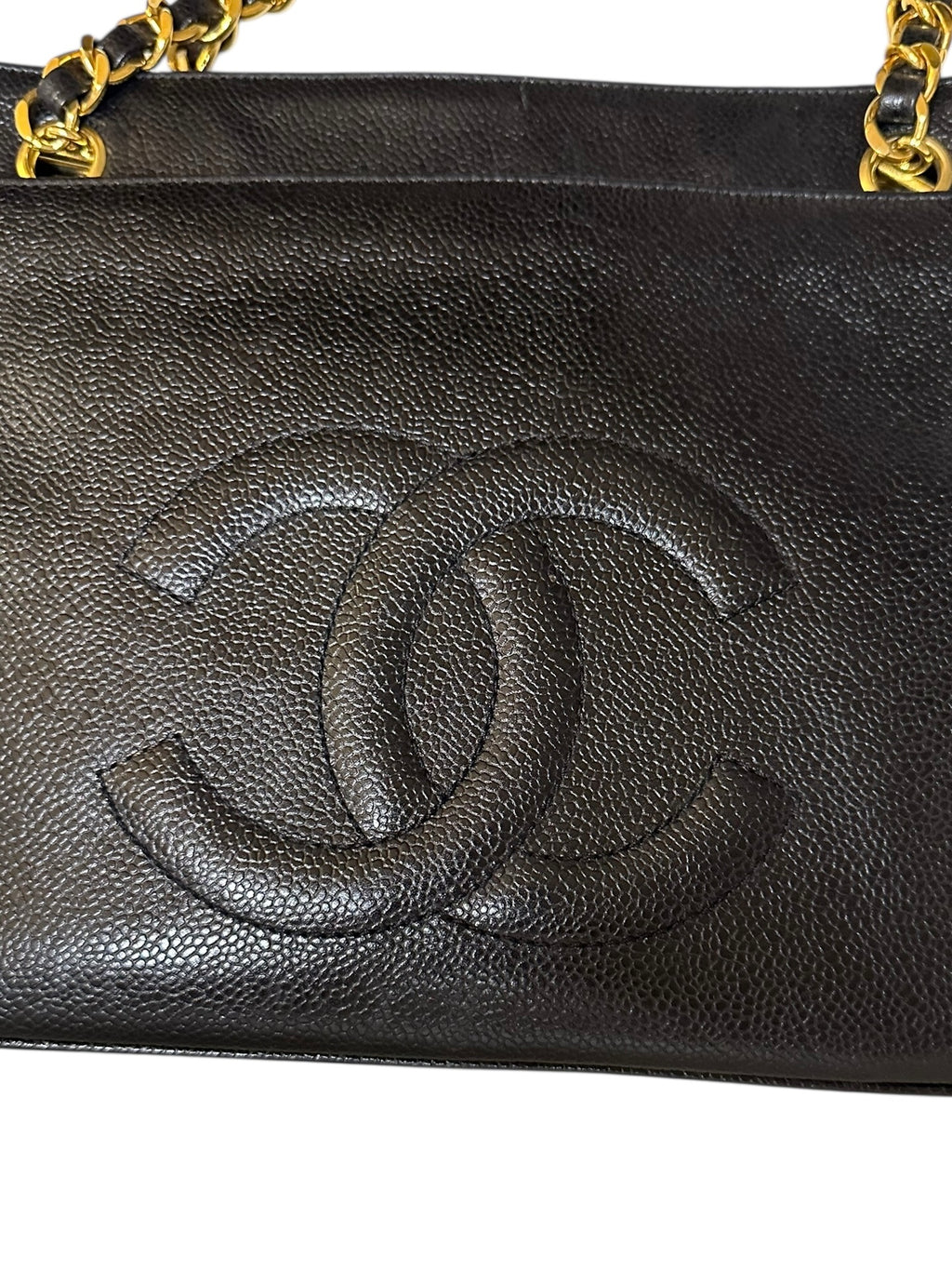 Chanel 1993 Double-Sided Turnlock Shoulder Bag - Black Caviar Leather