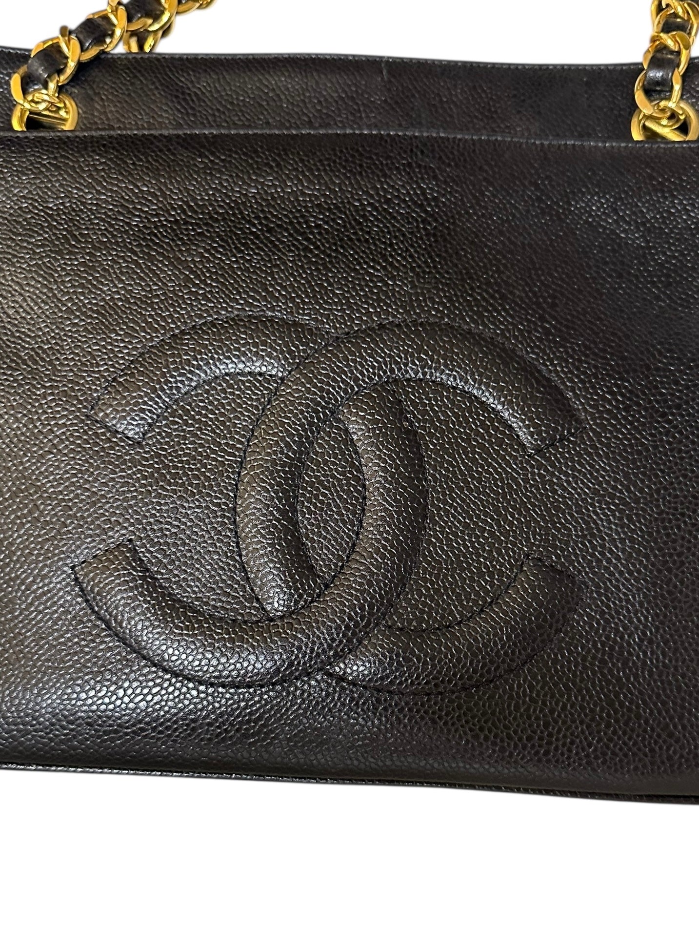 Chanel 1993 Double-Sided Turnlock Shoulder Bag - Black Caviar Leather