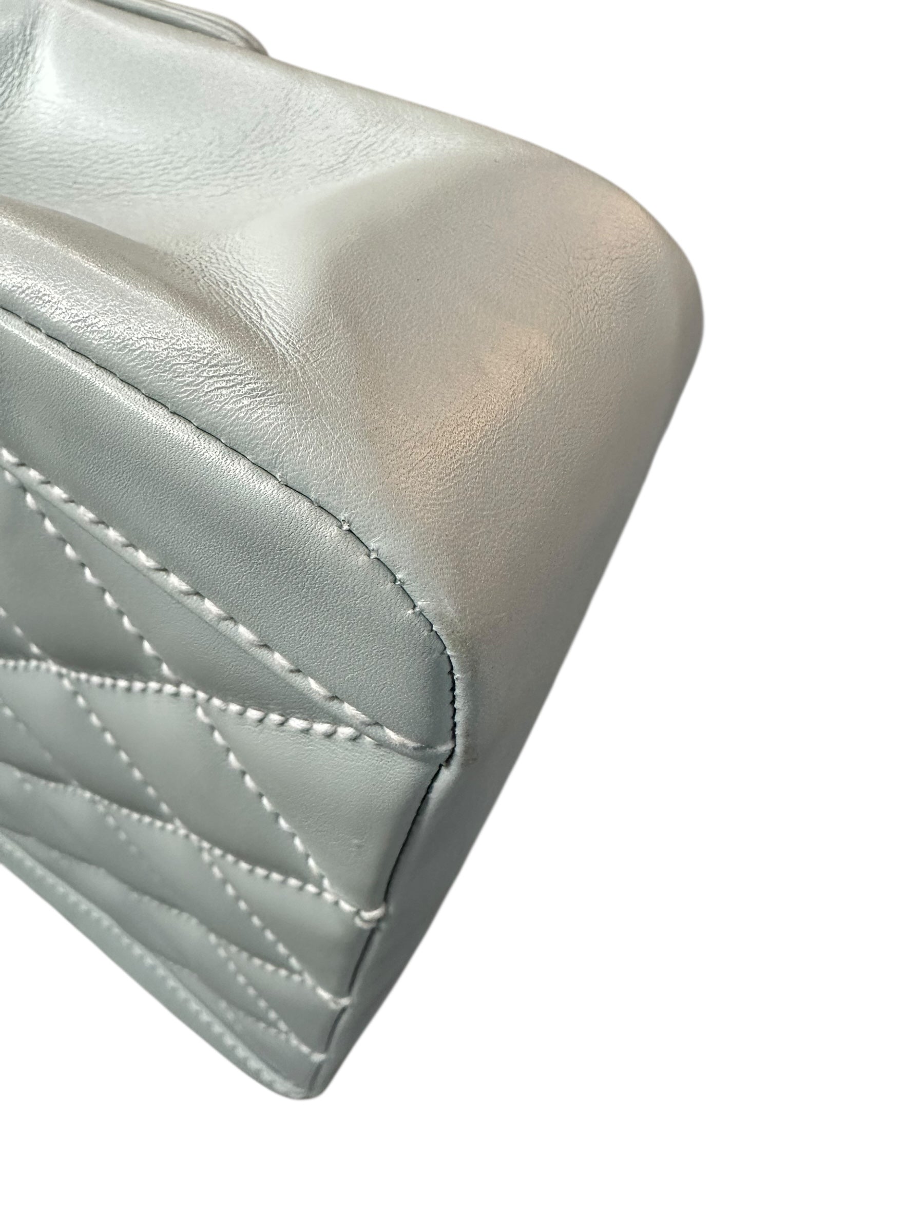 Chanel 2004-2005 Vintage Wild Stitch Handbag - Light Blue Lambskin Leather