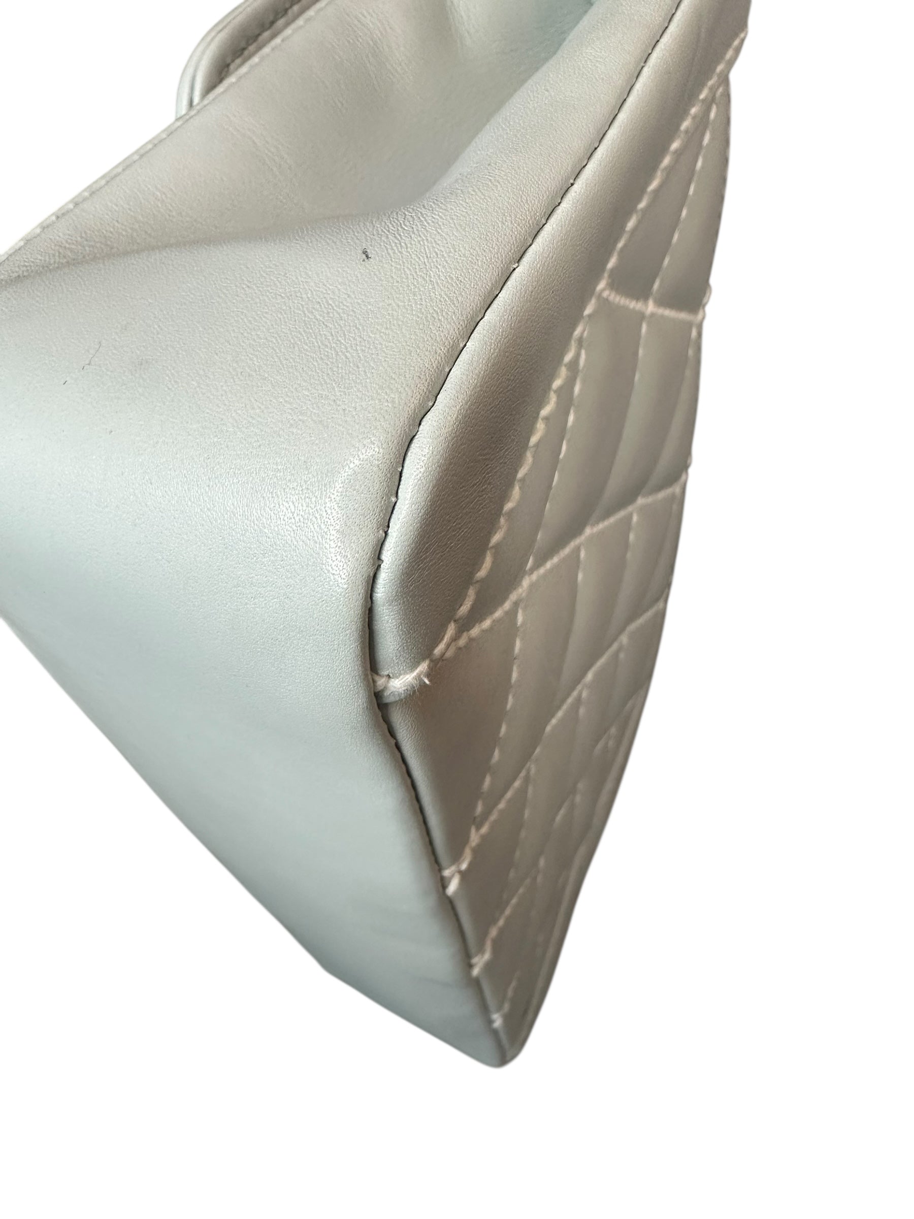 Chanel 2004-2005 Vintage Wild Stitch Handbag - Light Blue Lambskin Leather