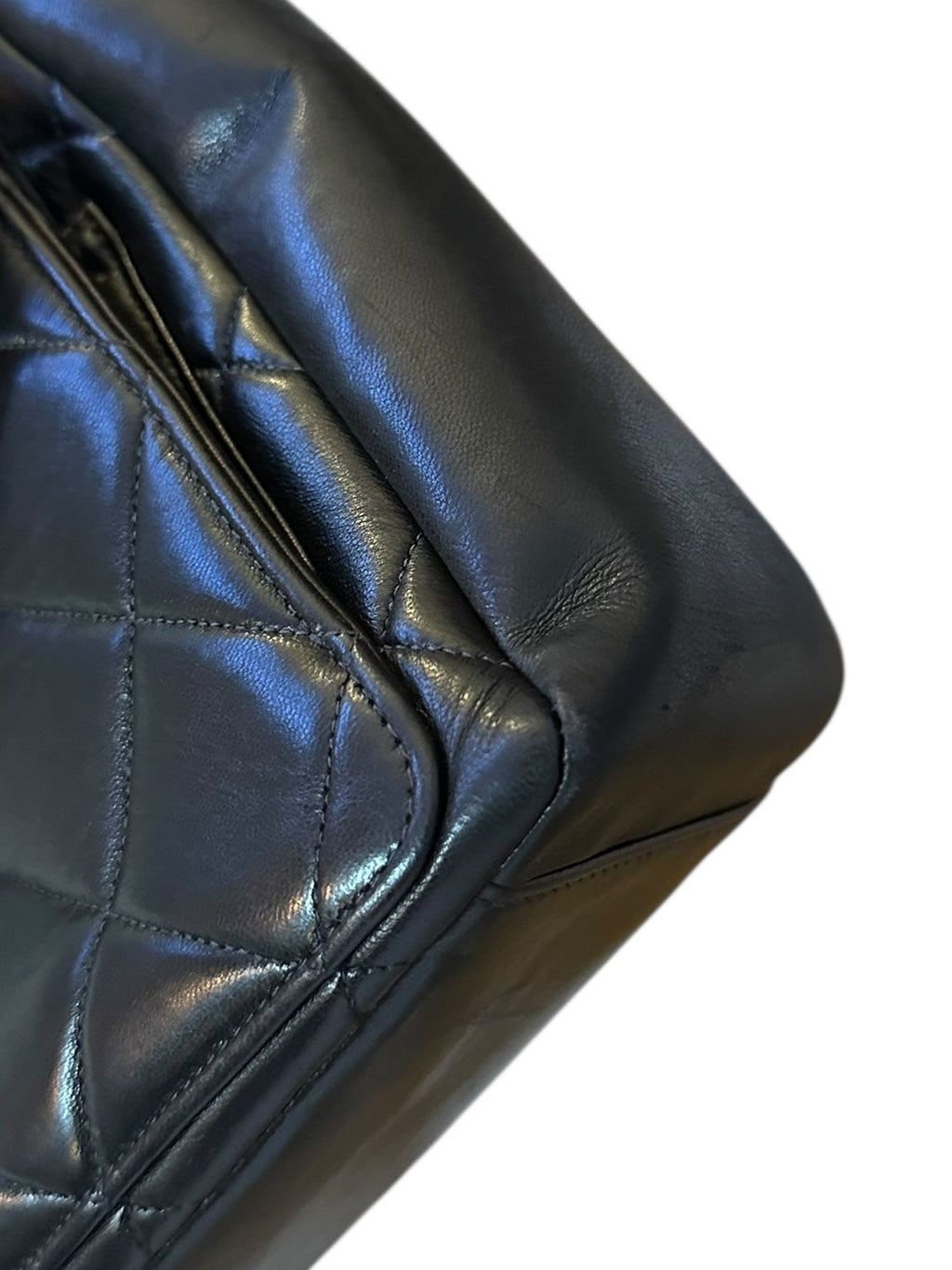 Chanel 1996-1997 Double Turnlock Shoulder Bag - Black Lambskin Leather, 24k Gold Plated Hardware