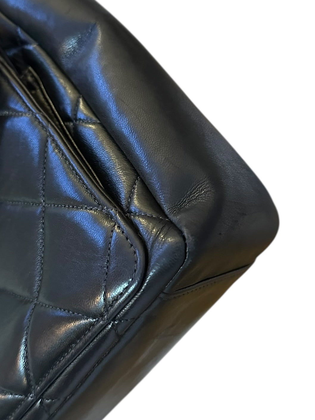 Chanel 1996-1997 Double Turnlock Shoulder Bag - Black Lambskin Leather, 24k Gold Plated Hardware