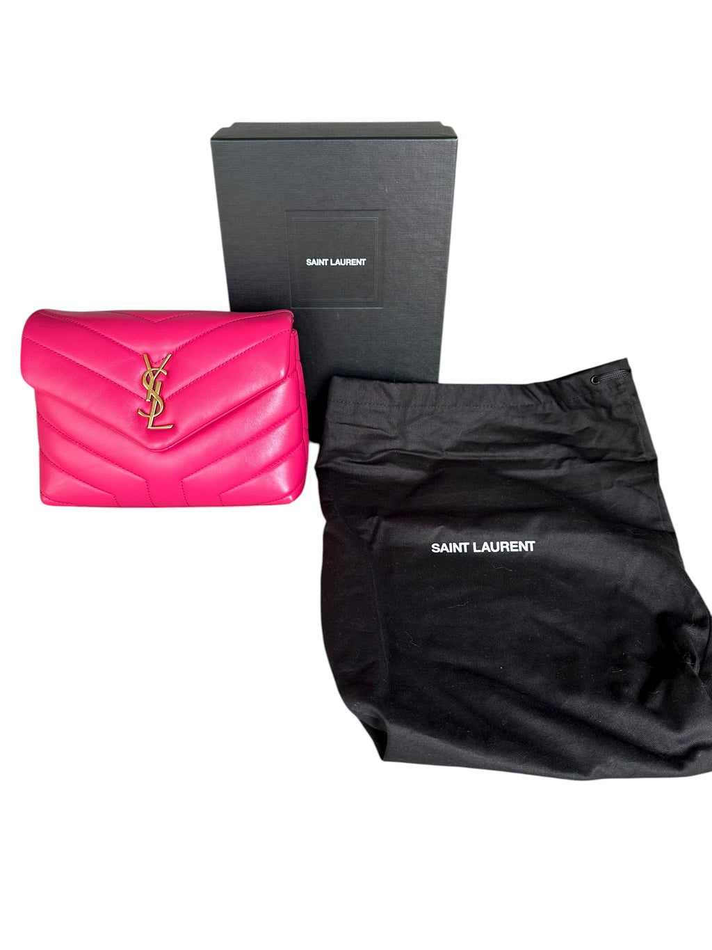Saint Laurent Loulou Toy Crossbody Bag - Fuchsia