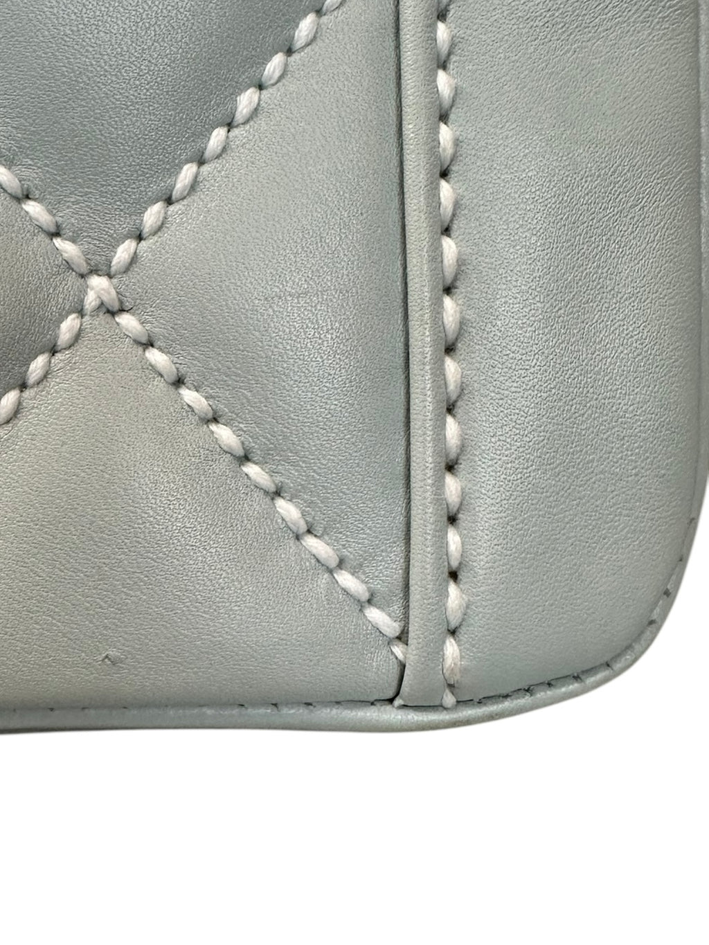 Chanel 2004-2005 Vintage Wild Stitch Handbag - Light Blue Lambskin Leather