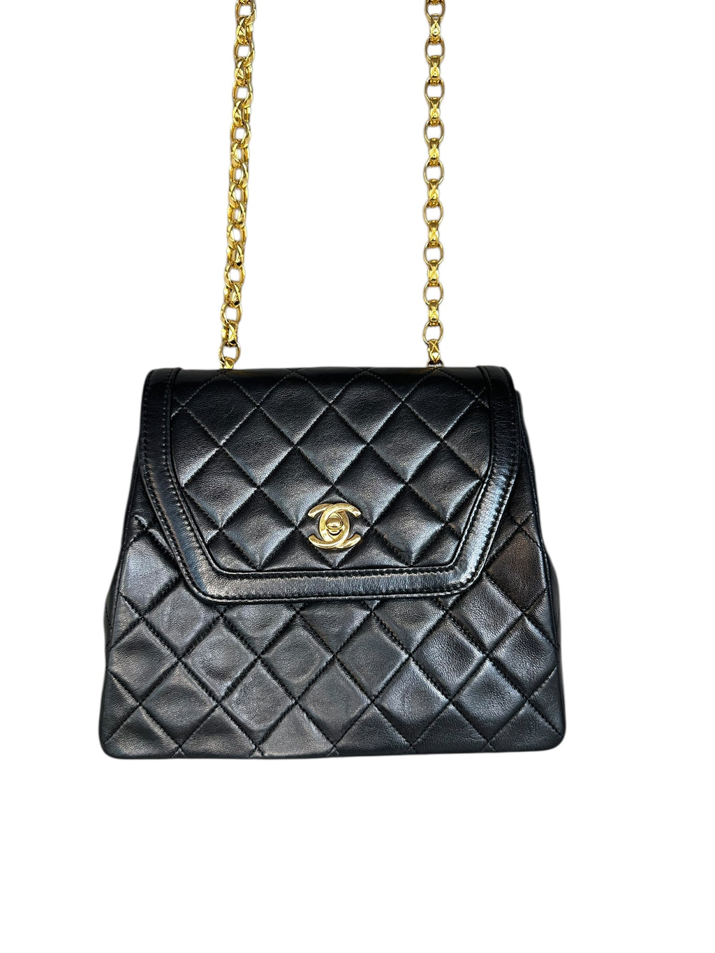 Chanel 1989-91 Matelasse Bijou Chain - Black Lambskin, 24k Gold Plated