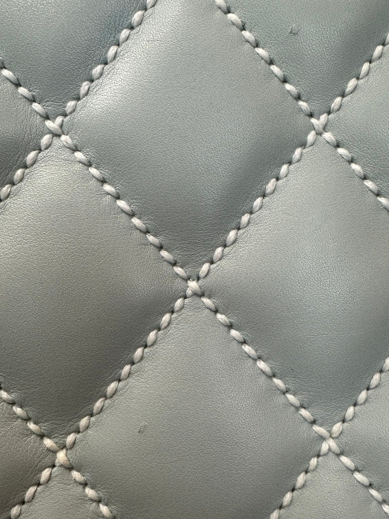 Chanel 2004-2005 Vintage Wild Stitch Handbag - Light Blue Lambskin Leather