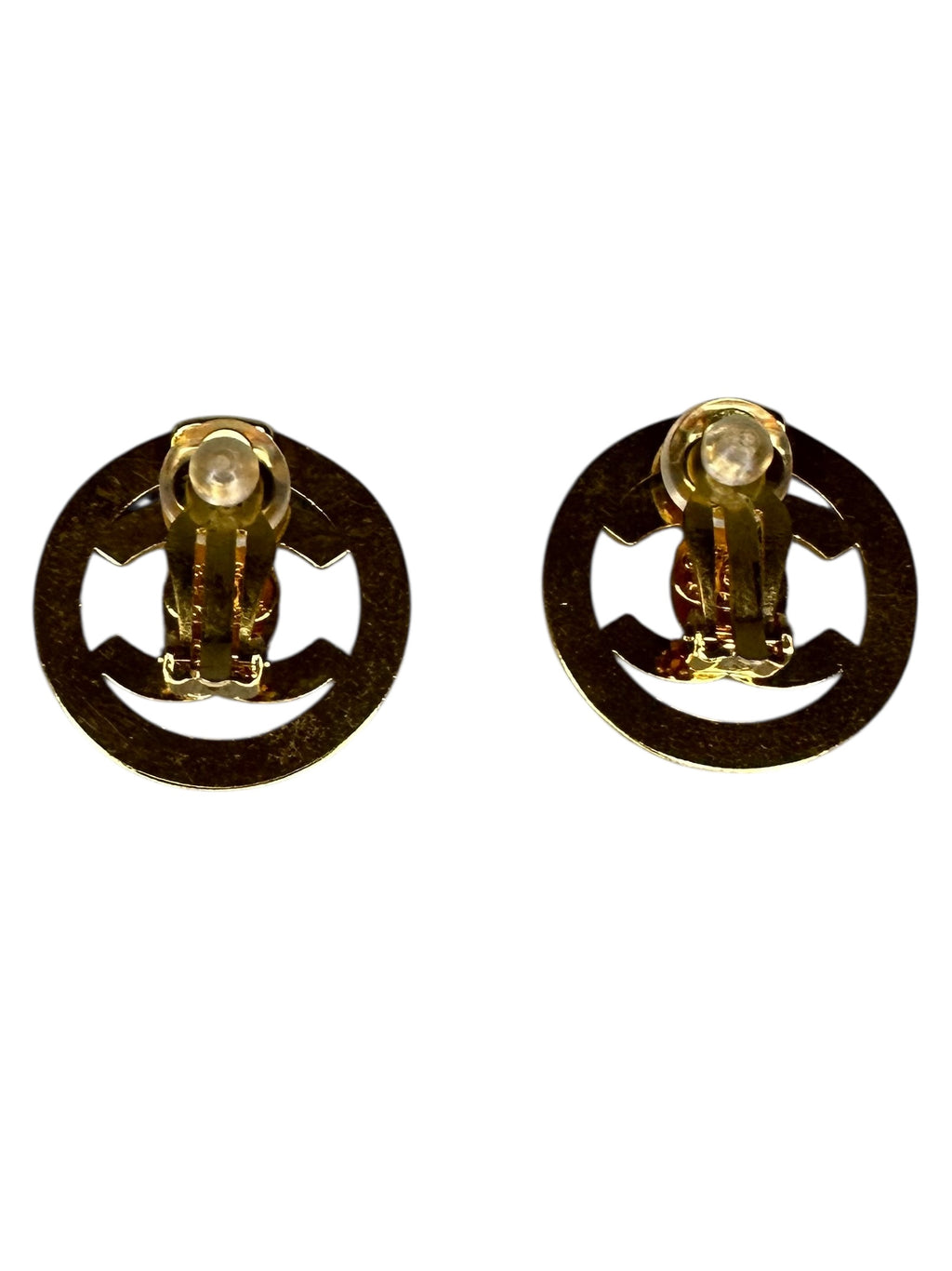 Chanel Vintage Turnlock Clip-on Earrings - Gold Metal