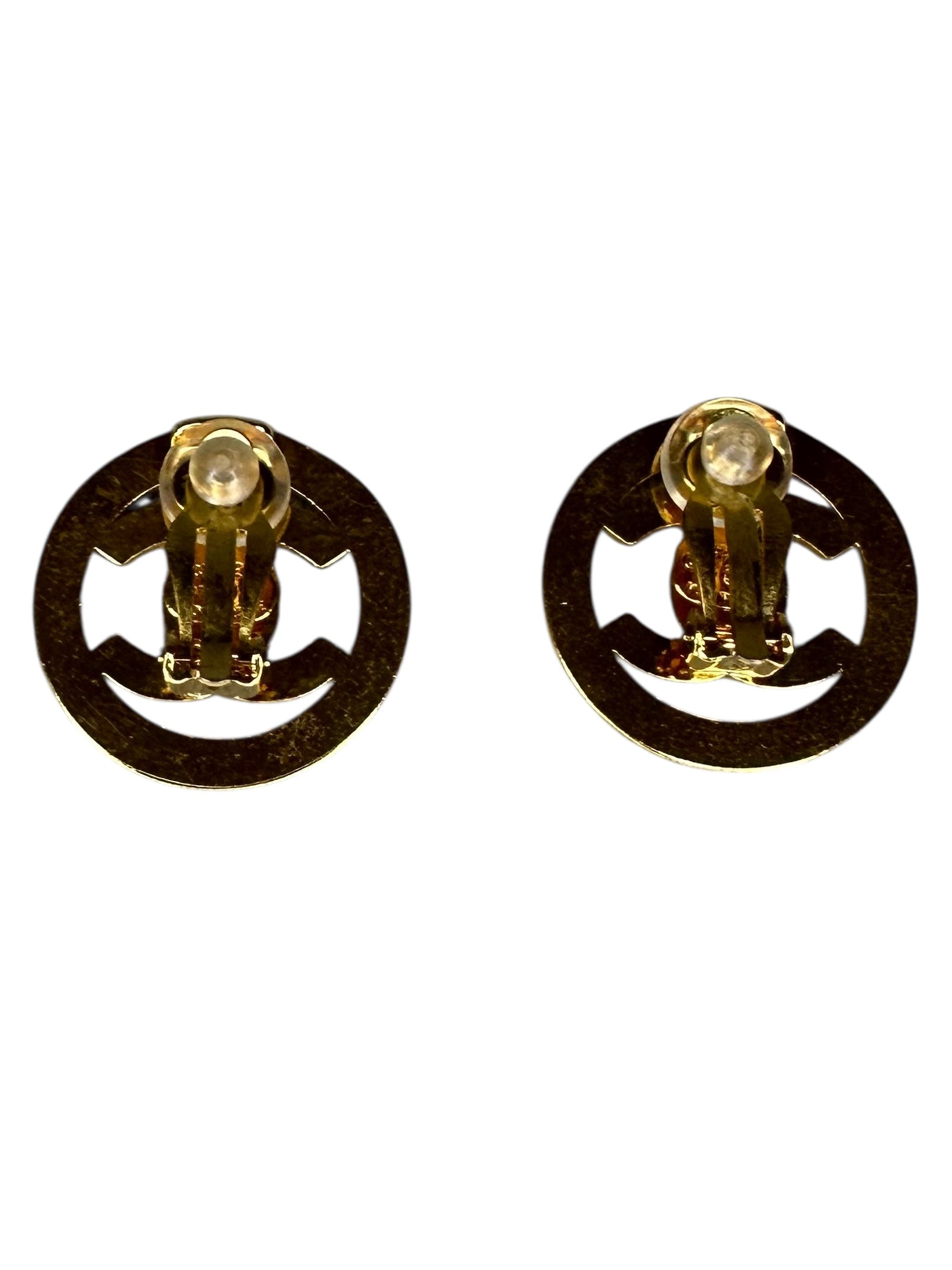 Chanel Vintage Turnlock Clip-on Earrings - Gold Metal