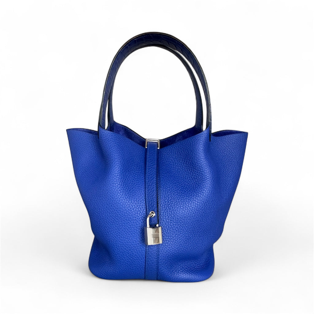 Hermes 2024 Picotin 22 Touch - Electric Blue, Palladium