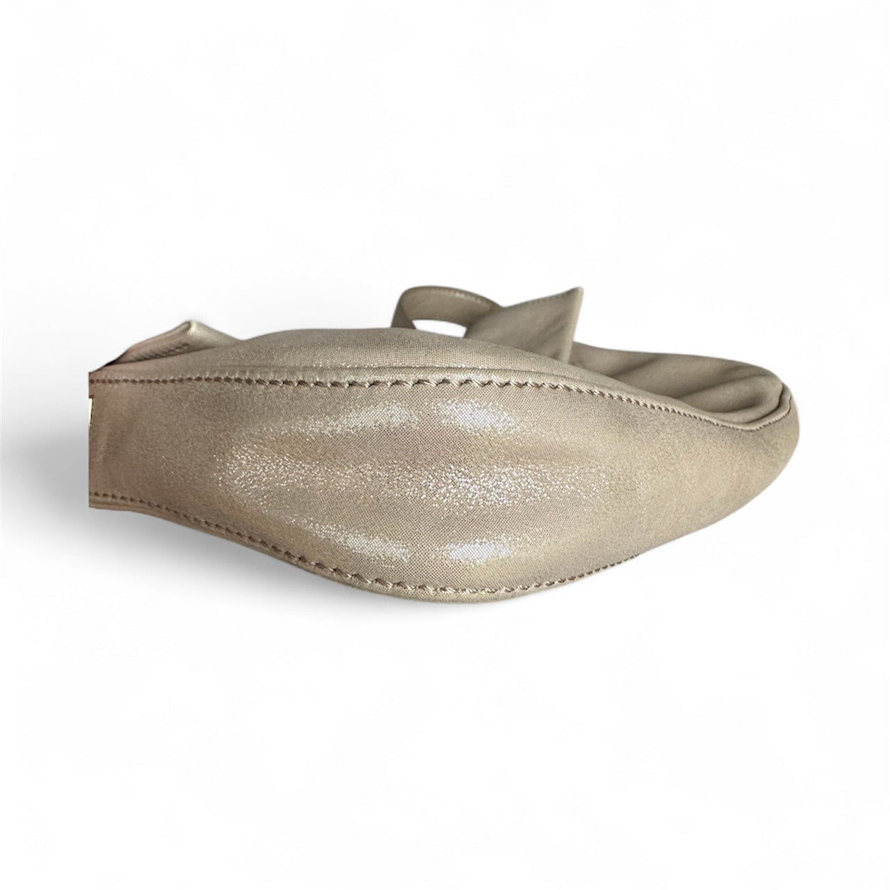 Fendi Baguette - Iridescent Gold Leather with Crystal Buckle