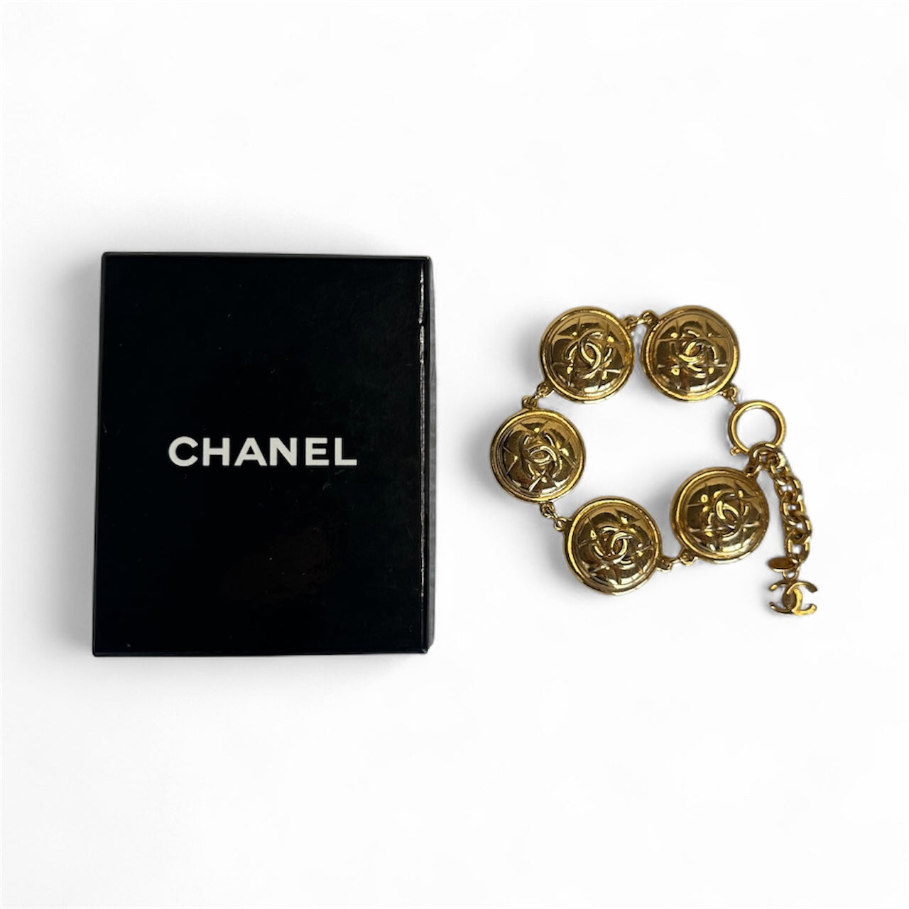 Chanel Vintage Coco Mark Bracelet - Gold Plated
