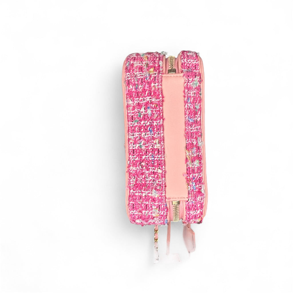 Chanel Figley Small Tweed Vanity Crossbody Bag - Pink, Gold Hardware