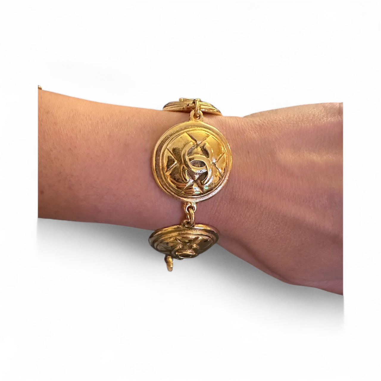 Chanel Vintage Coco Mark Bracelet - Gold Plated