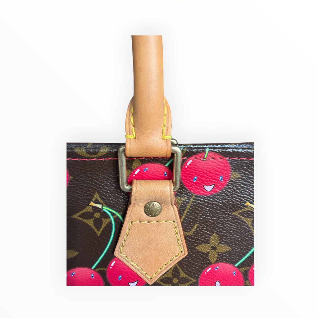 Louis Vuitton Vintage Murakami Sac Plat Tote Bag in Monogram & Cherry