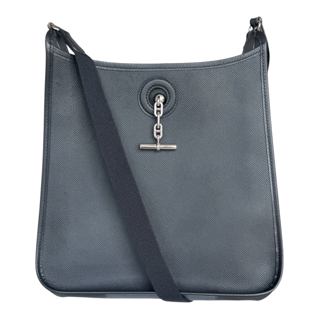 Hermés Vintage Vespa PM Bag in Noir Veau Epsom Leather PHW