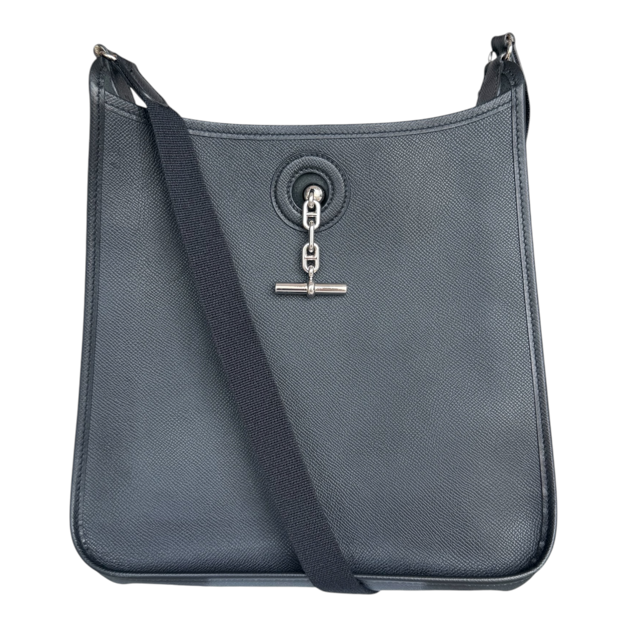 Hermés Vintage Vespa PM Bag in Noir Veau Epsom Leather PHW